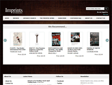 Tablet Screenshot of imprints.com.au